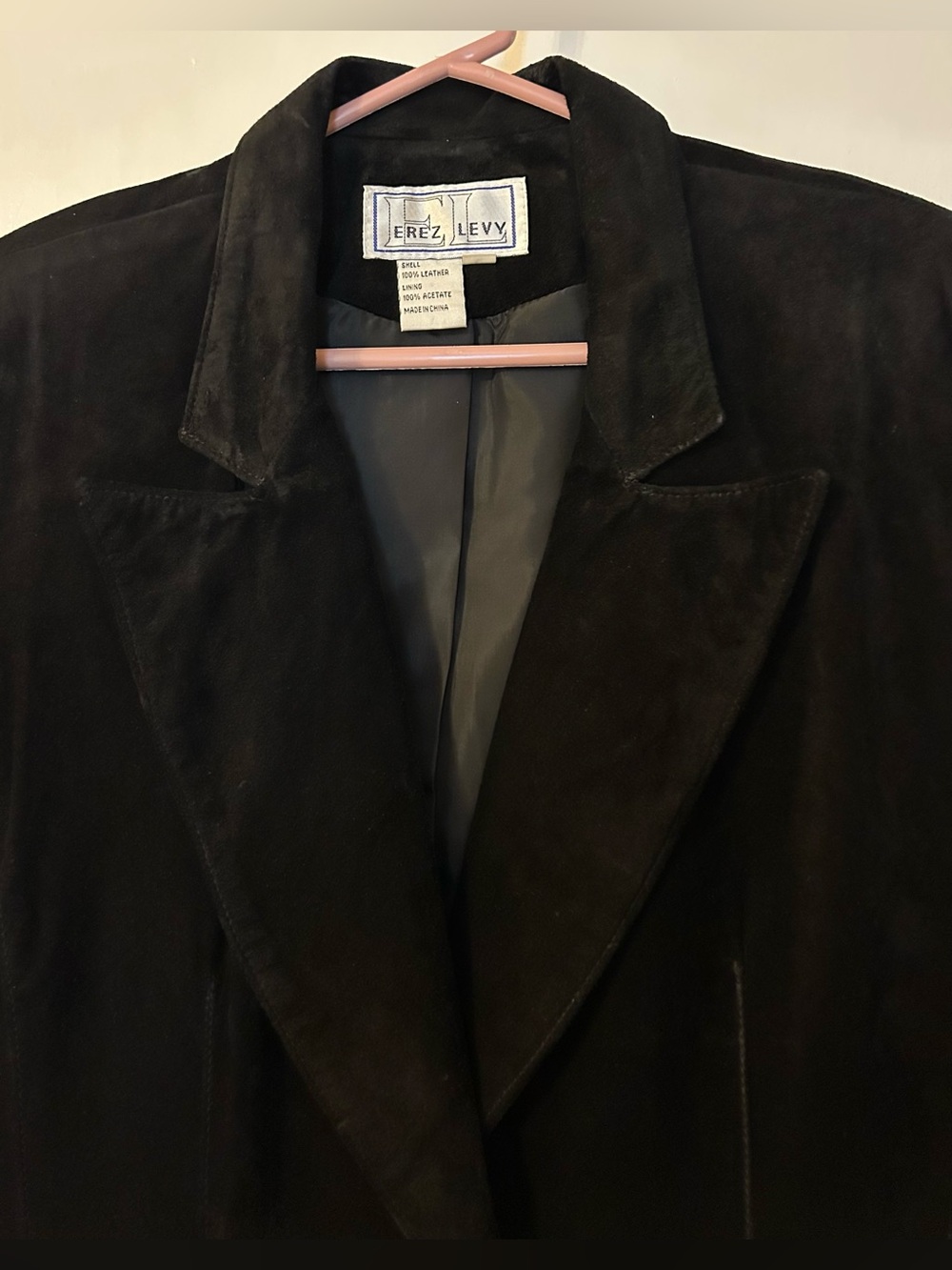Vintage Erez Levy Women's Black Suede Blazer